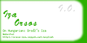 iza orsos business card